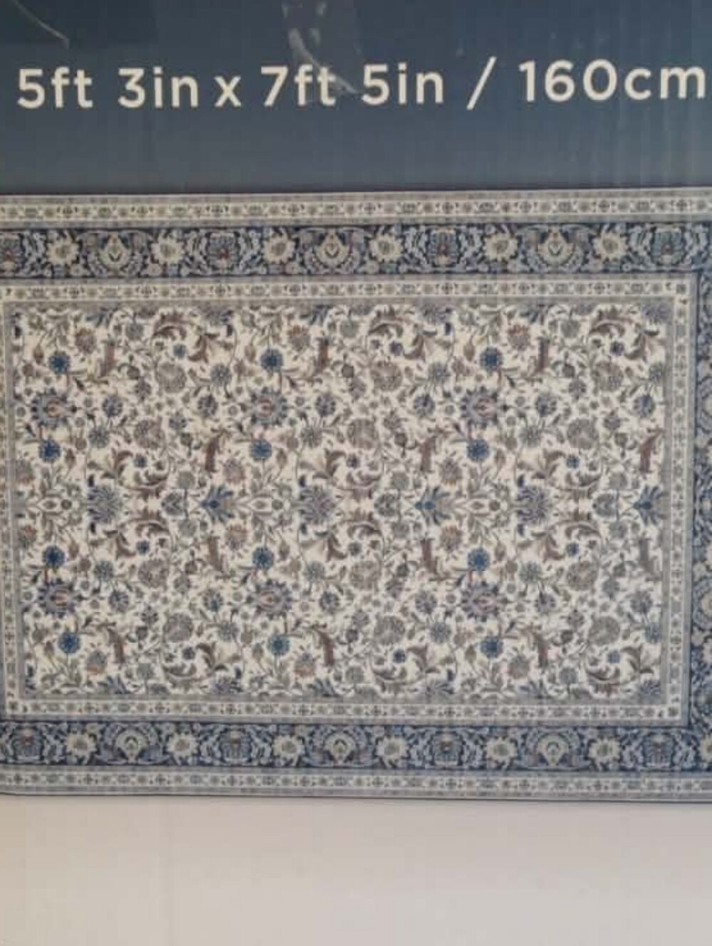 (Ew) Wyatt & Ash Machine Washable Area Rug 5ft3in X 7ft5in NIB